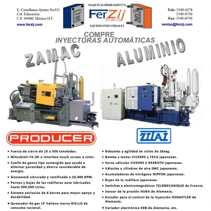 Inyectoras Automáticas Die Casting